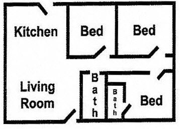 Three Bedroom 04 04 floor plan