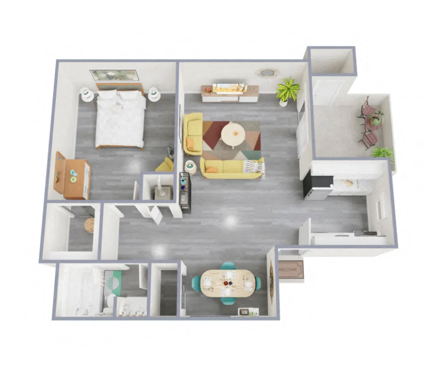 One Bedroom Large 1037S 1037S floor plan