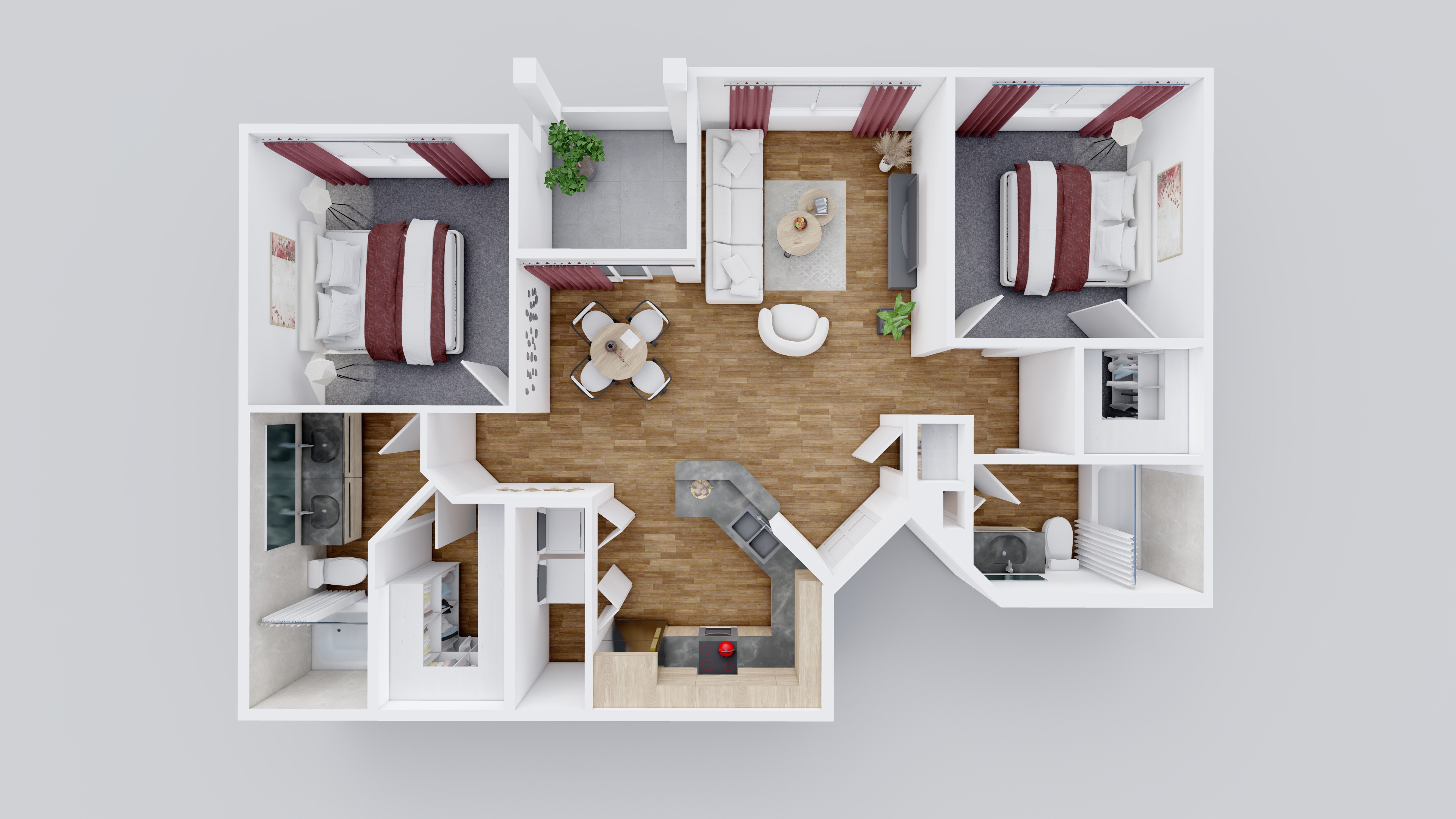 B1 2 Bed 2 Bath 2090 2090 floor plan