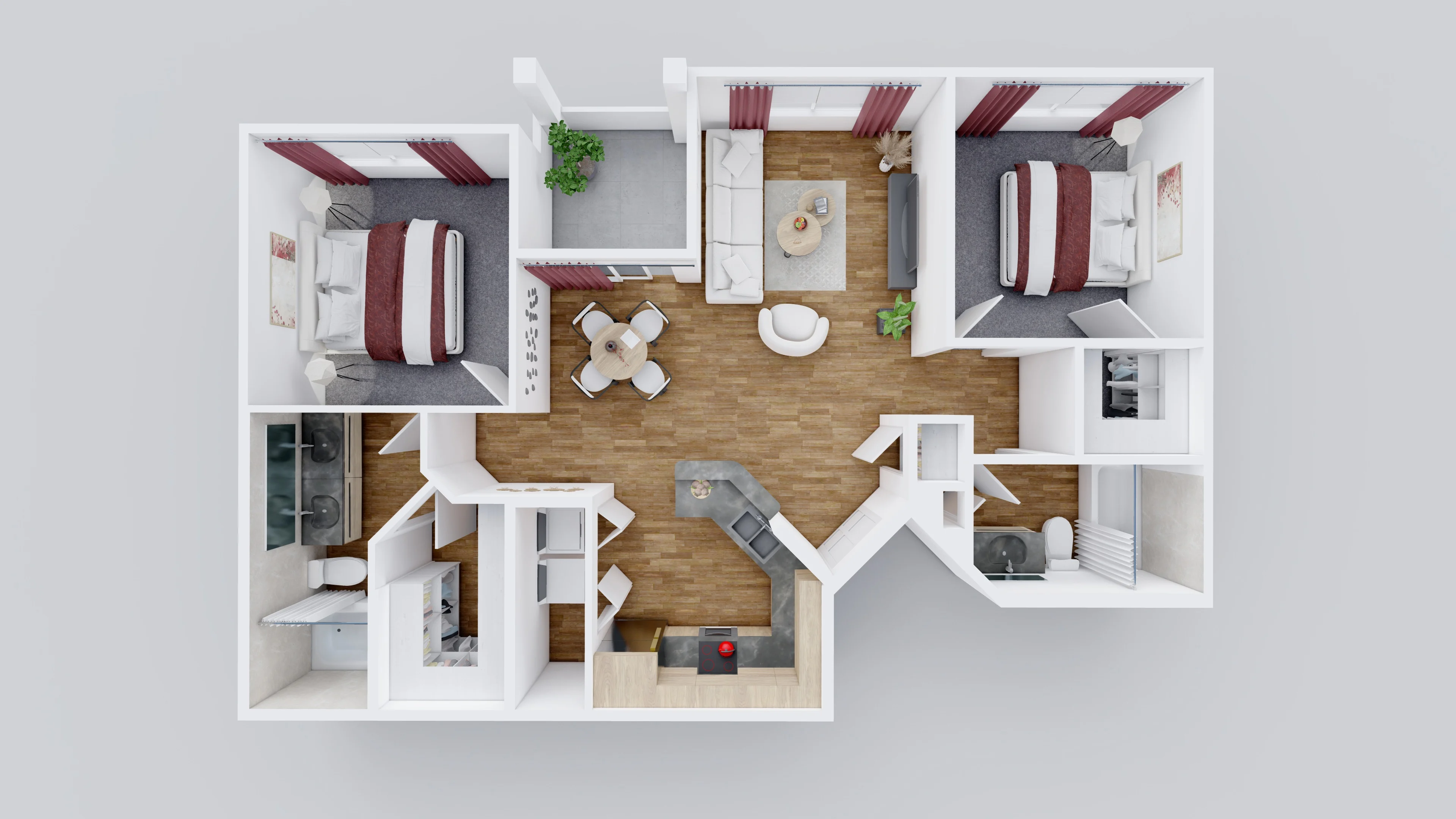 B1 2 Bed 2 Bath 1101 1101 floor plan