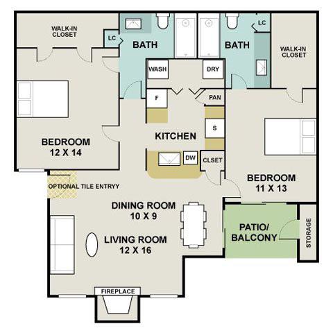 2B 2110 2110 floor plan