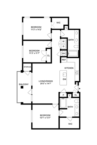 C1 2100 2100 floor plan