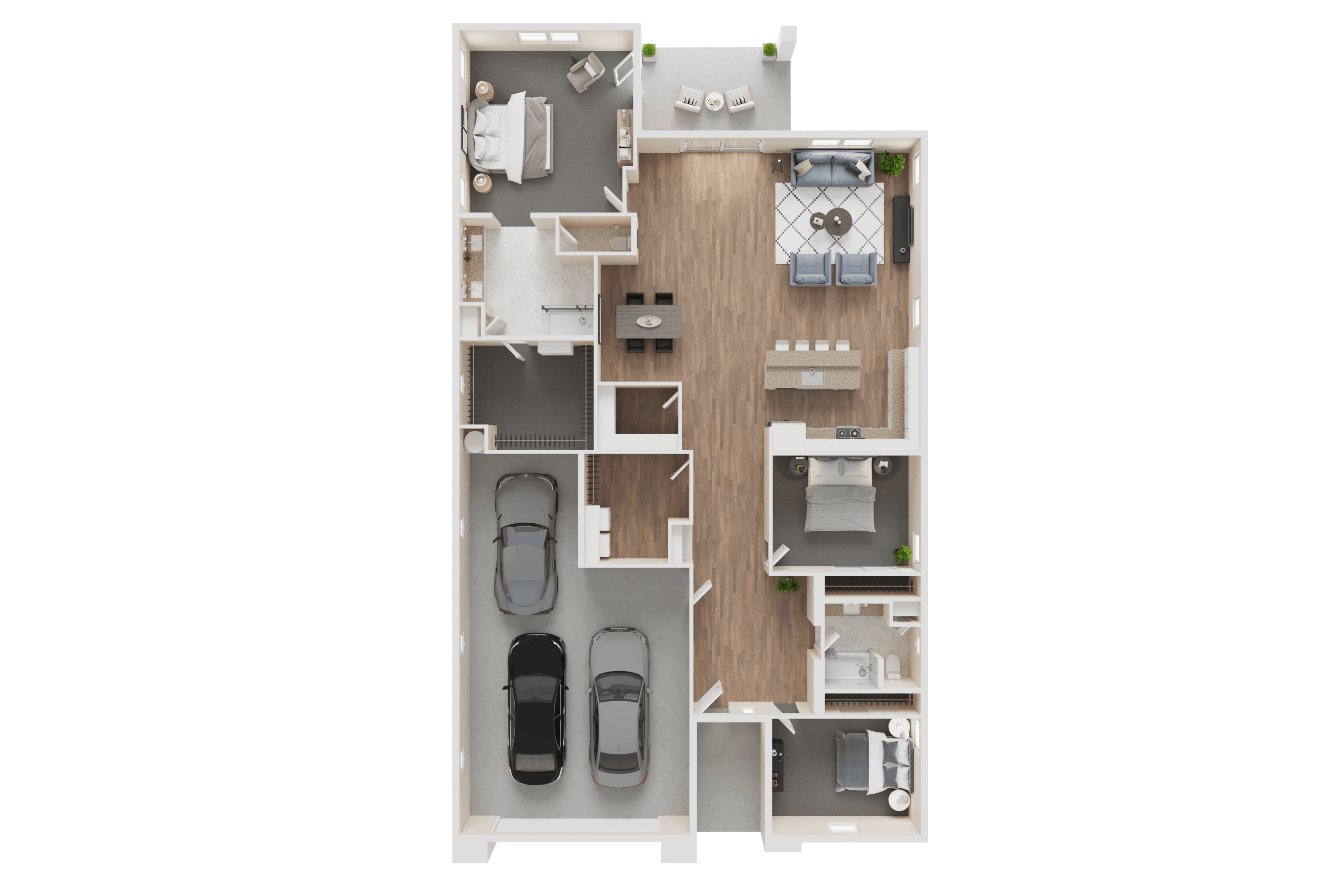 3 BED, 2 BATH - 2216 SF 1621 1621 floor plan