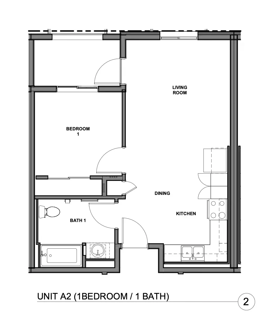 1 Bedroom 303 303 floor plan