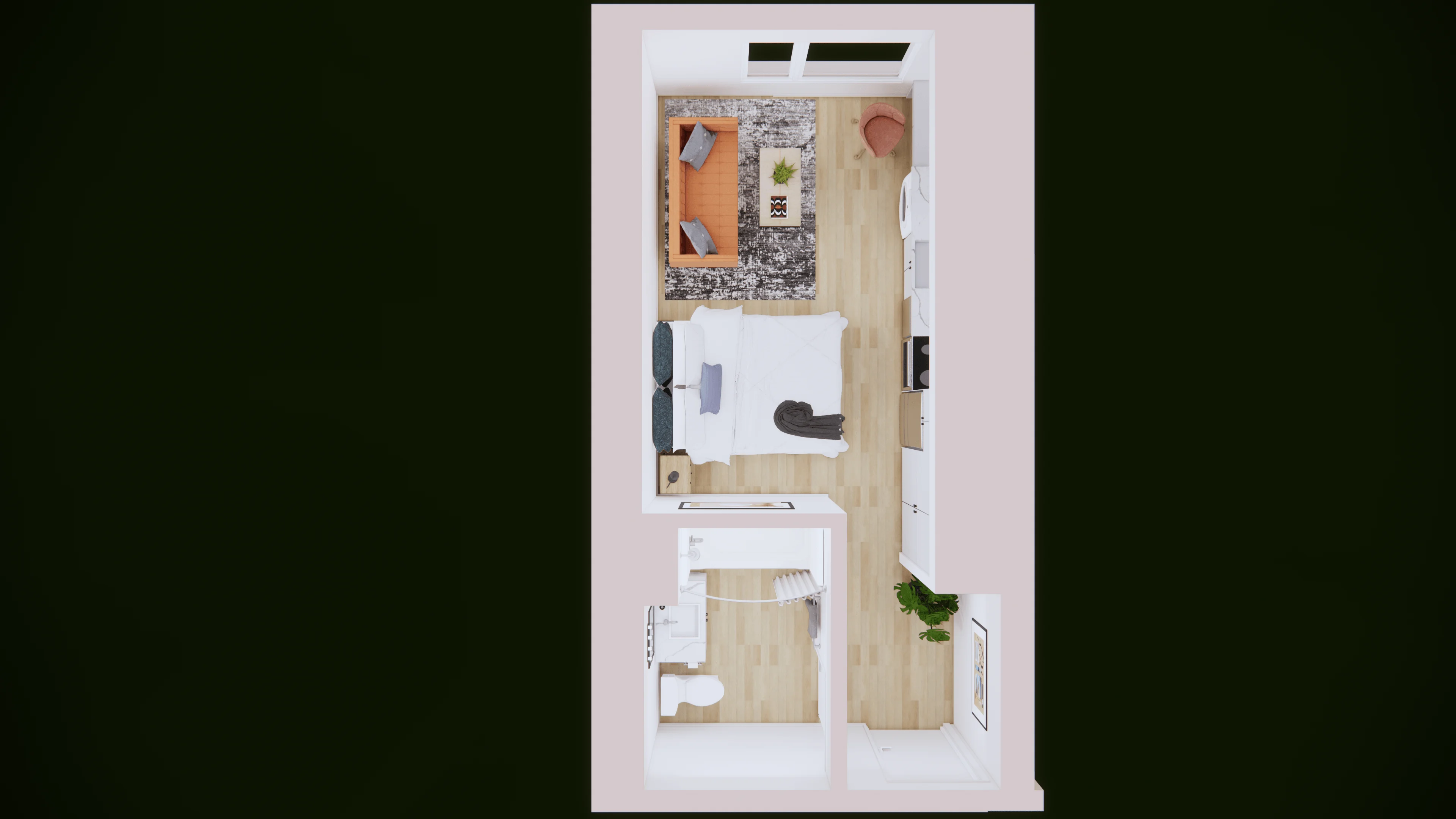 Floor Plan A Studio 1BA 415 415 floor plan