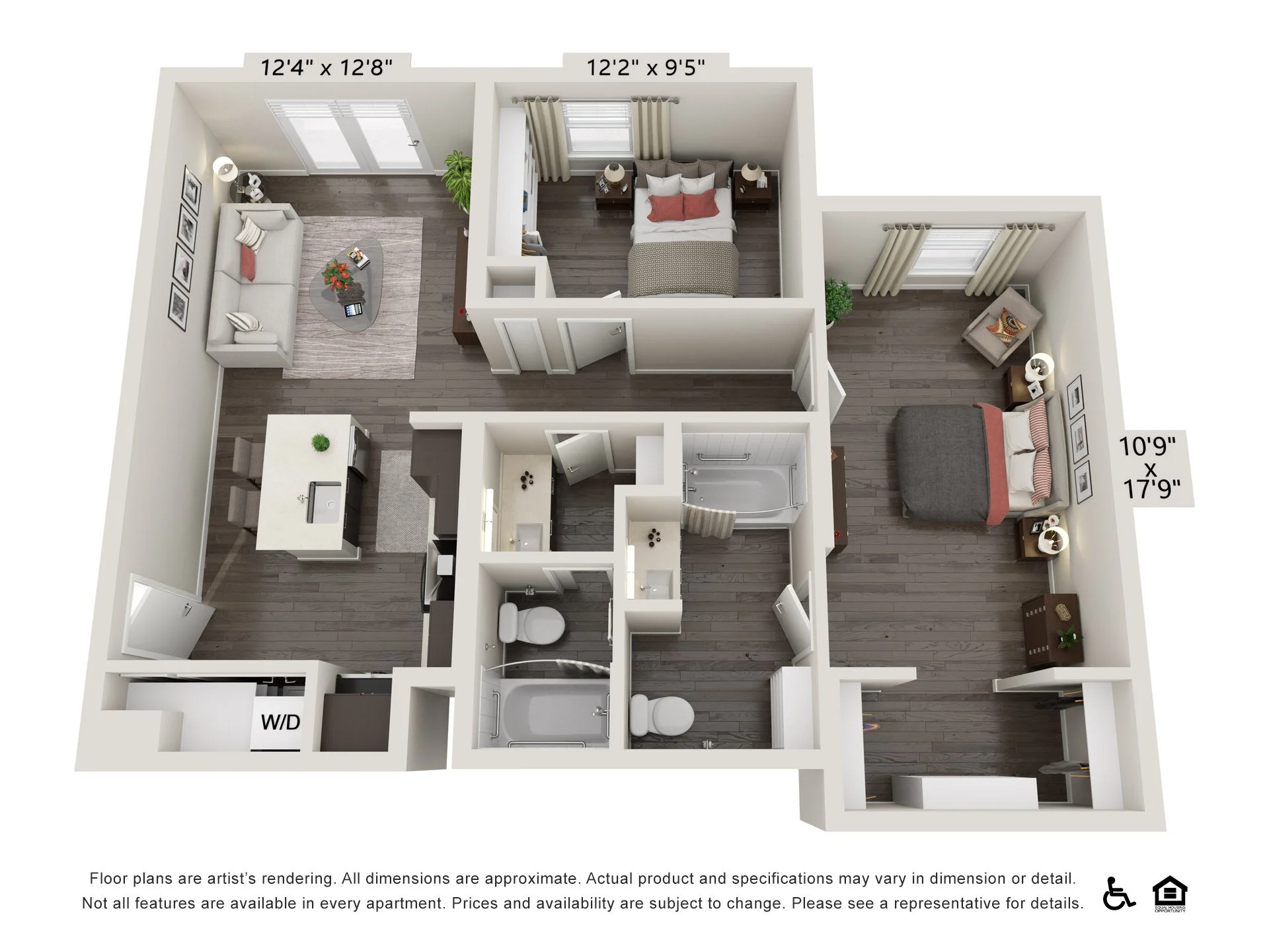 2 Bedroom 979 2309 2309 floor plan