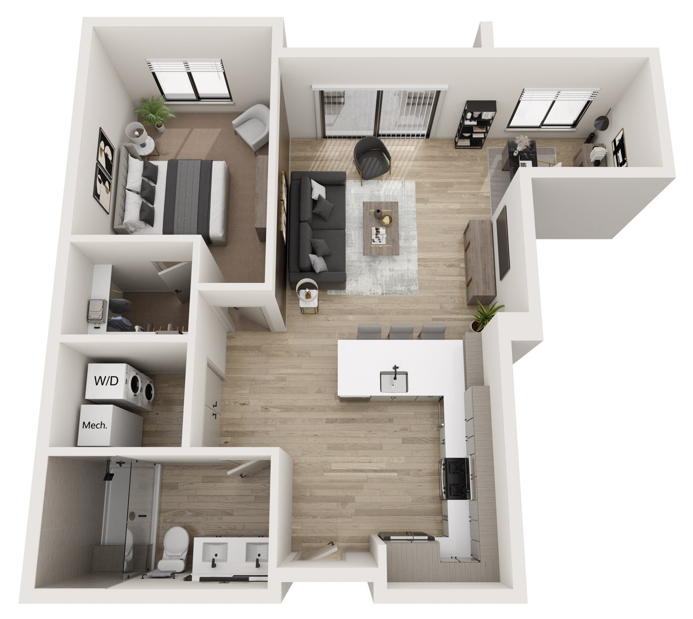1x1 A8 405 405 floor plan