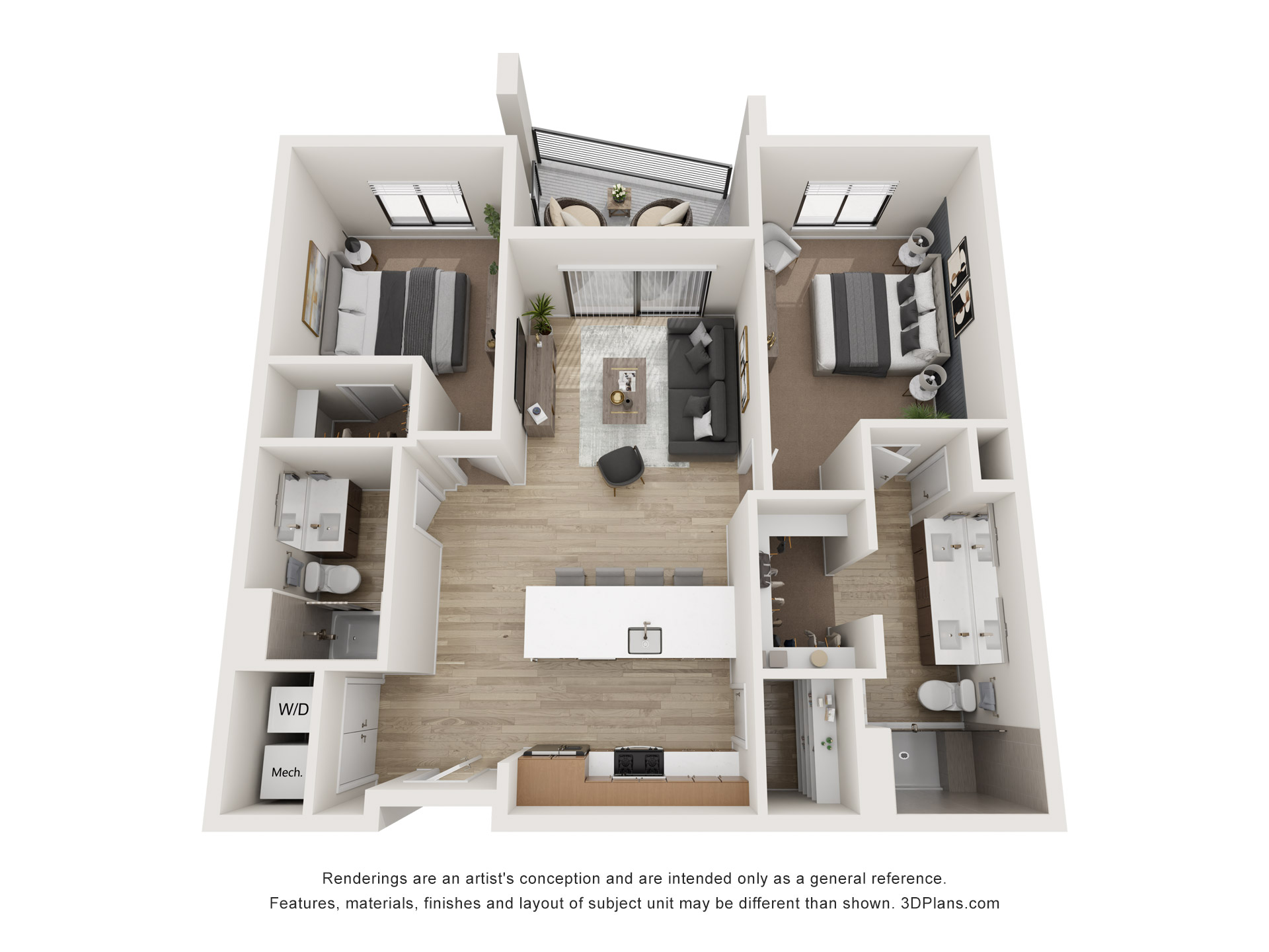 2x2 B2 306 306 floor plan