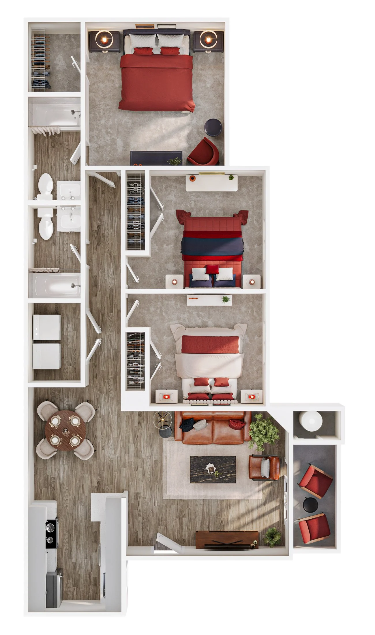 3x2 Casita Renovated 1122 1122 floor plan