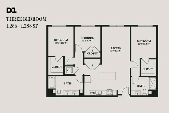 Alba Three Bedroom D1 600 600 floor plan