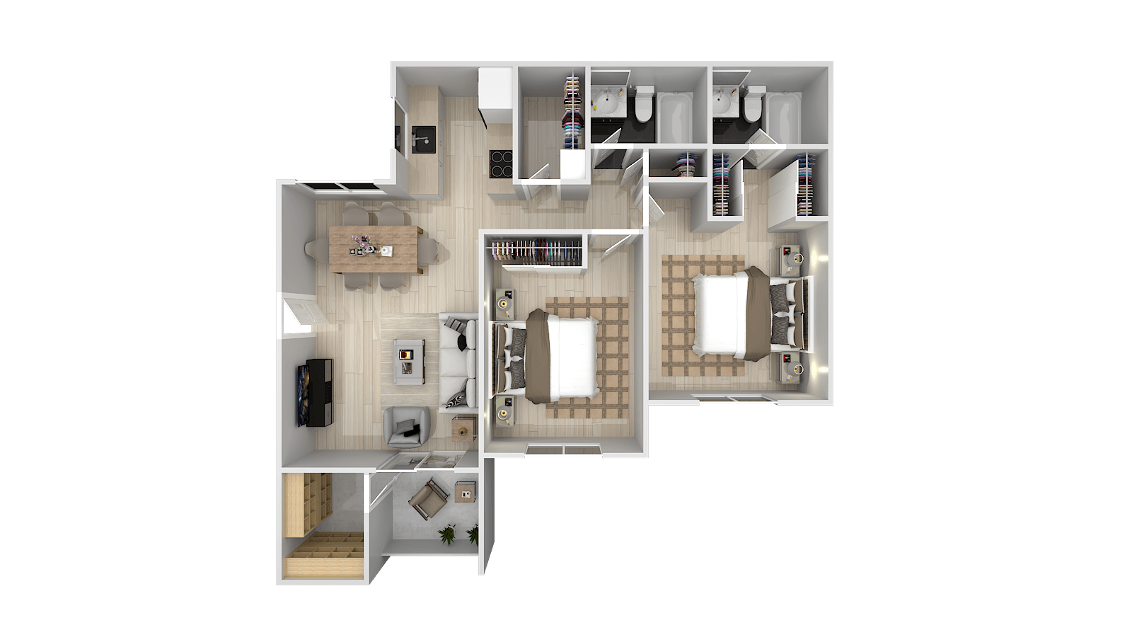 2 Bedroom 2 Bath 403 403 floor plan