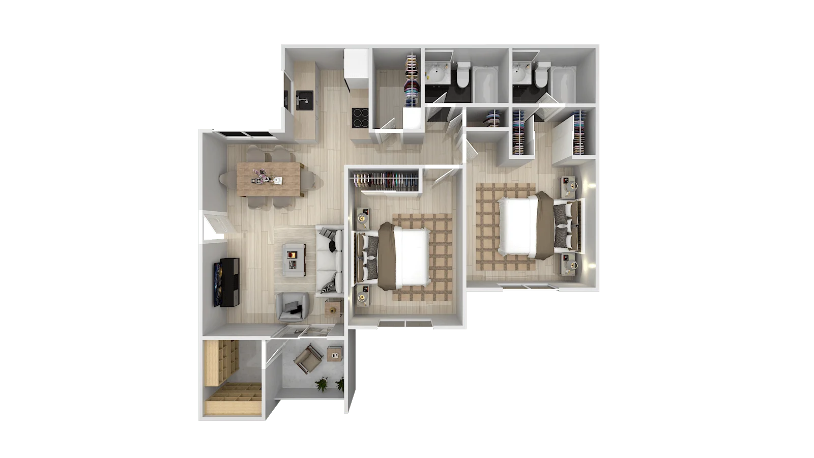 2 Bedroom 2 Bath 403 403 floor plan