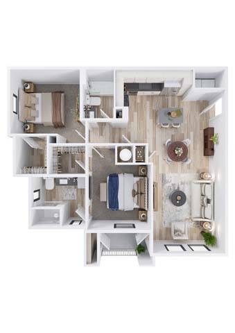 2x2 B1 2050 2050 floor plan