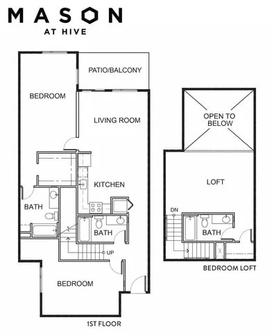 3 Bedrooms, 3 Bathrooms 2300-310 2300-310 floor plan