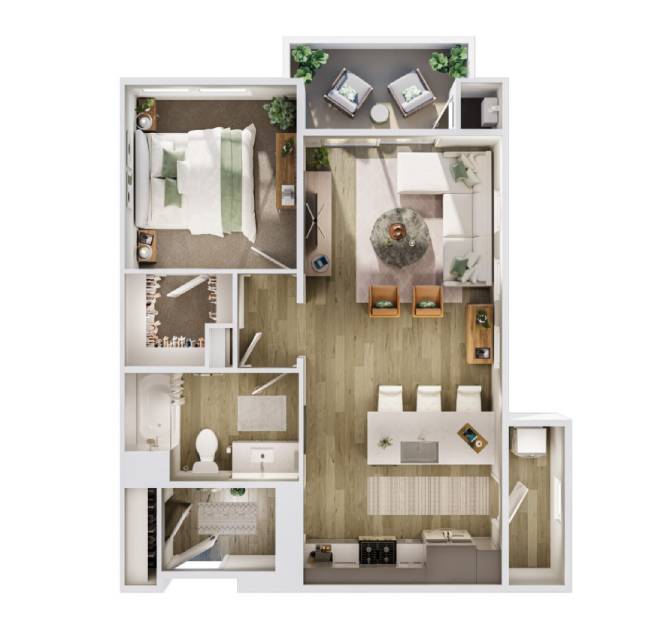 1B 0431 0431 floor plan