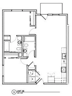 Two Bedroom Two Bath F101 F101 floor plan