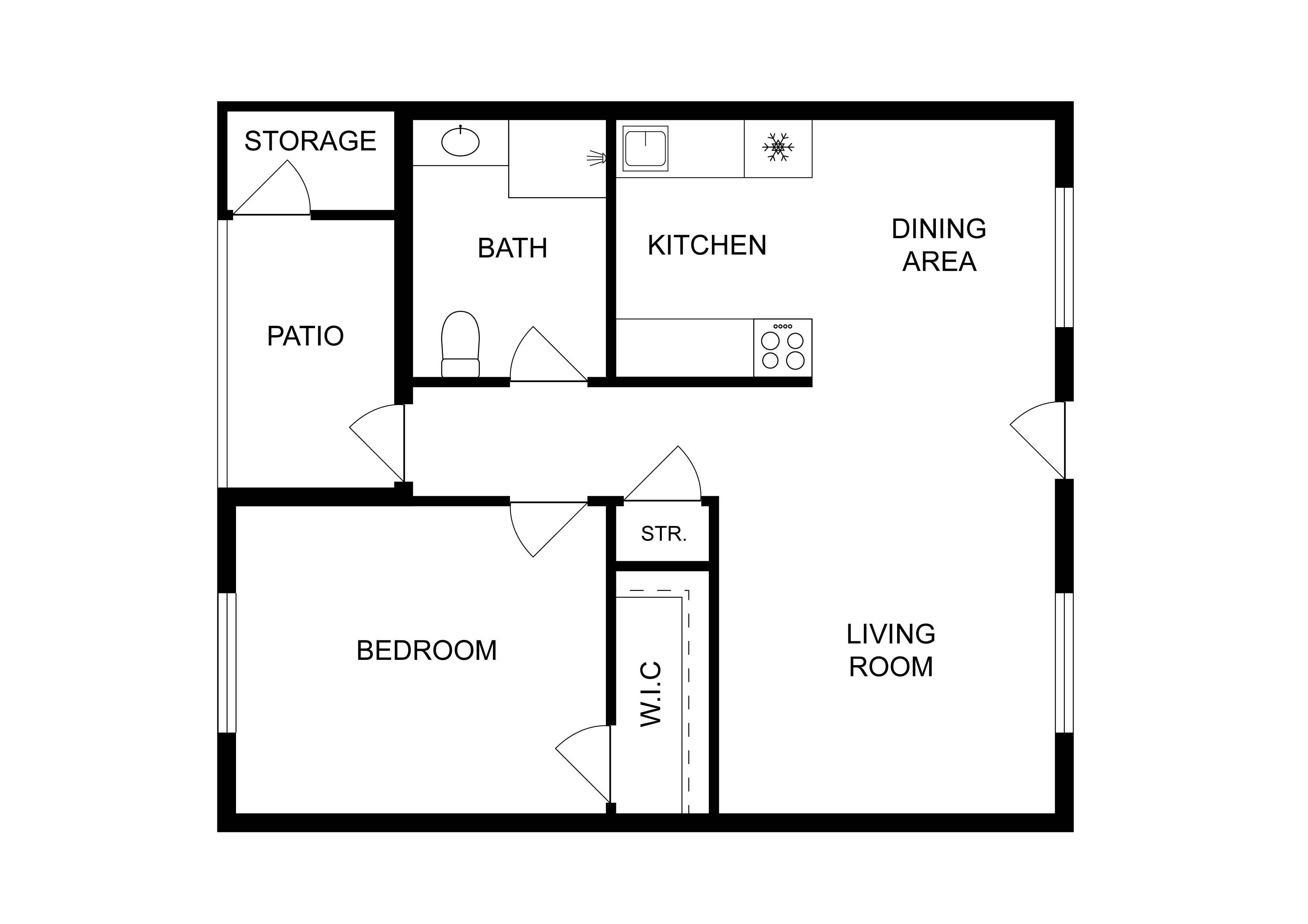 1 Bedroom G302 G302 floor plan