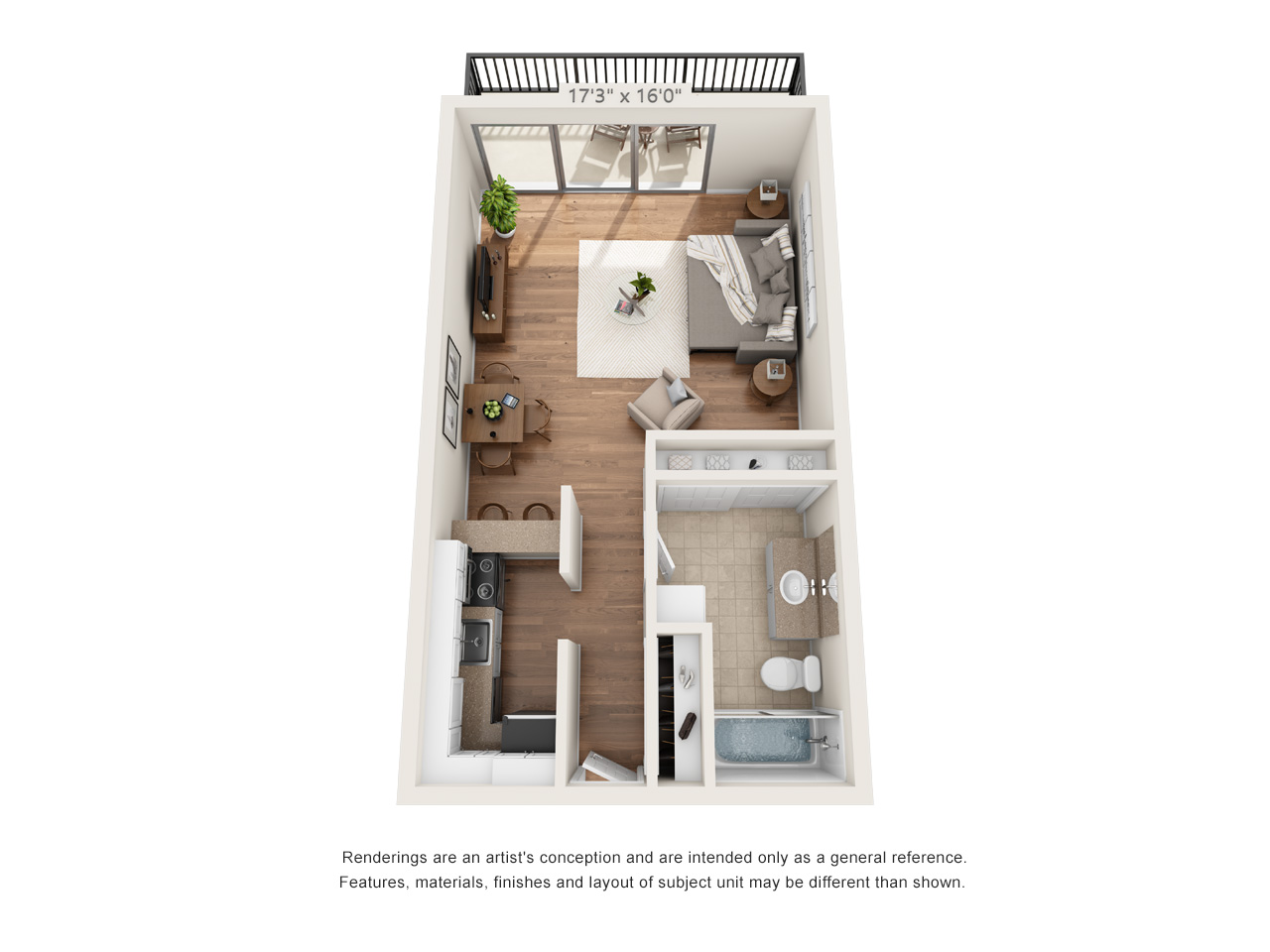 Studio 805 805 floor plan
