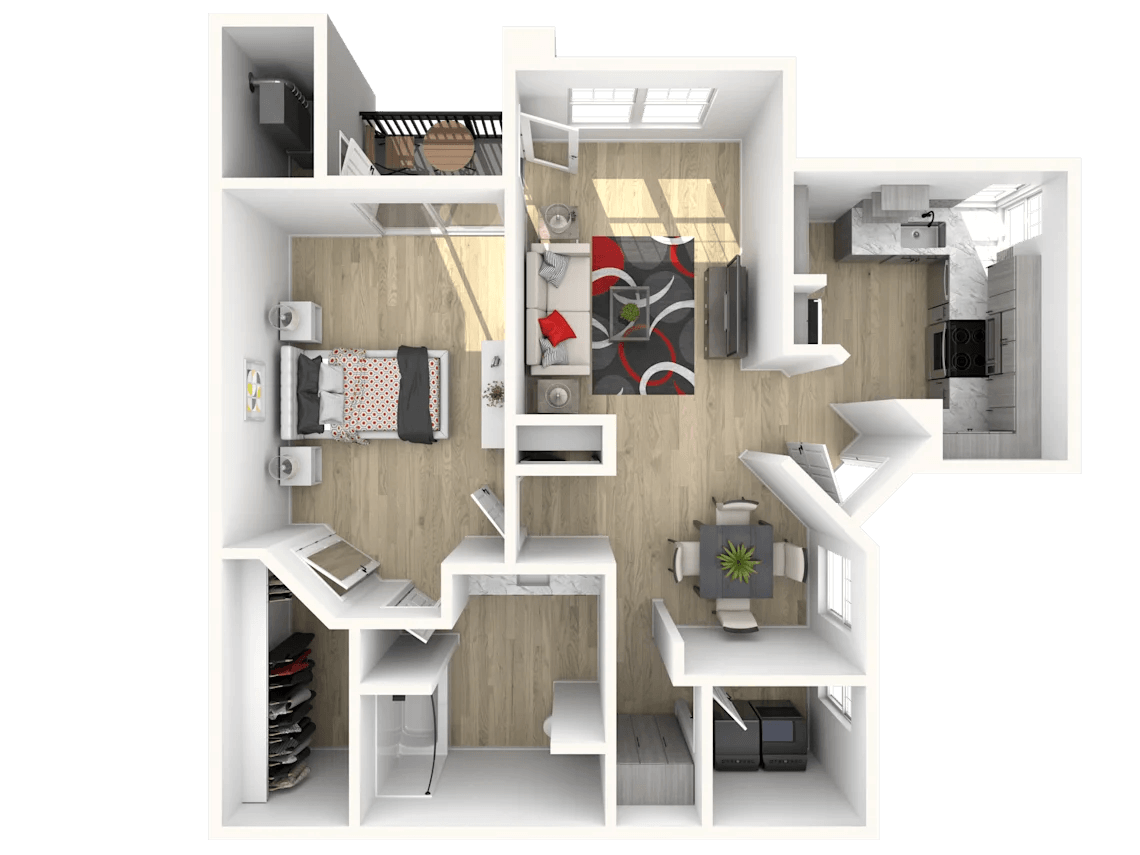 1x1 Super 303 303 floor plan