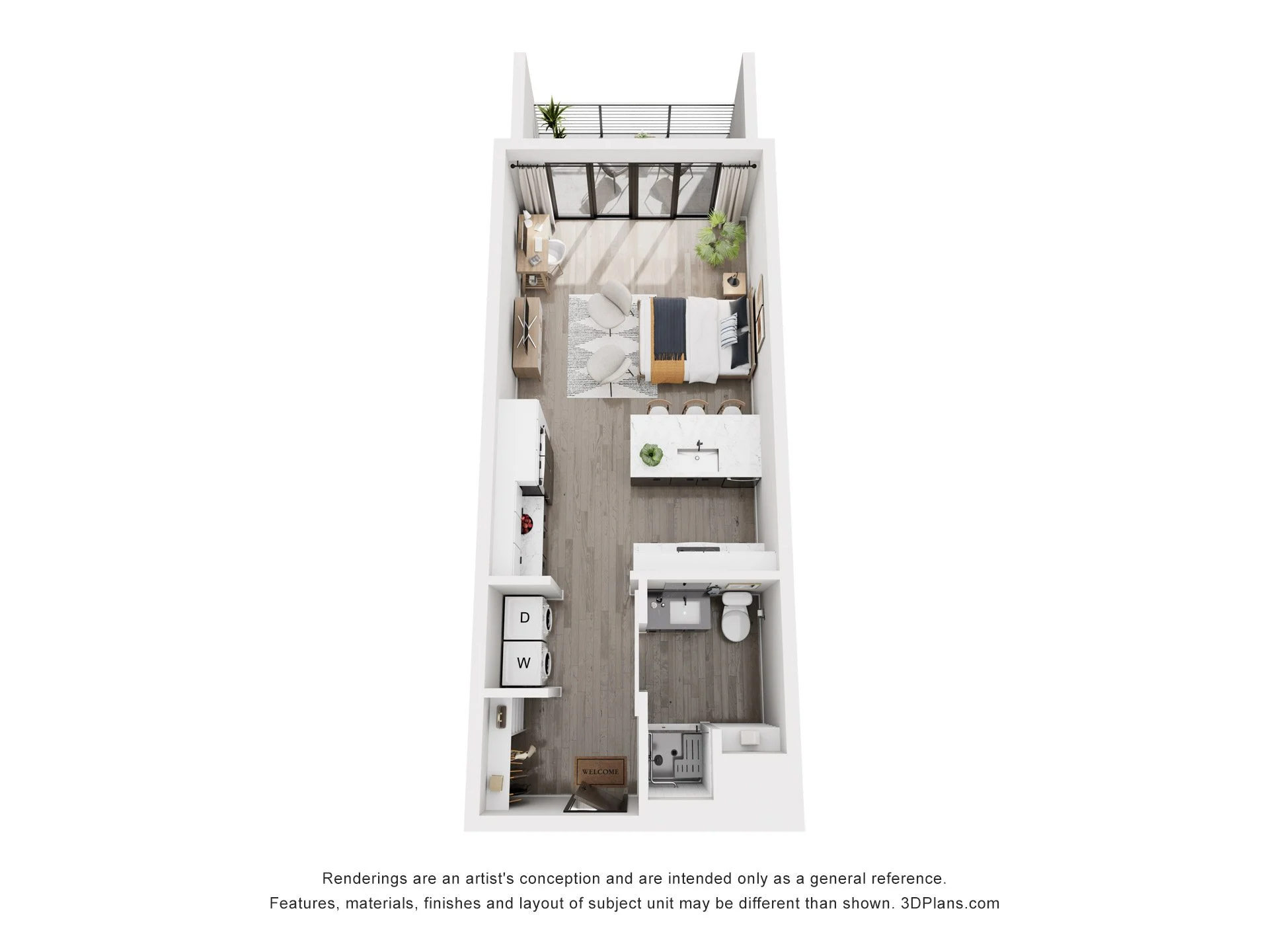 Studio 458 2121 2121 floor plan