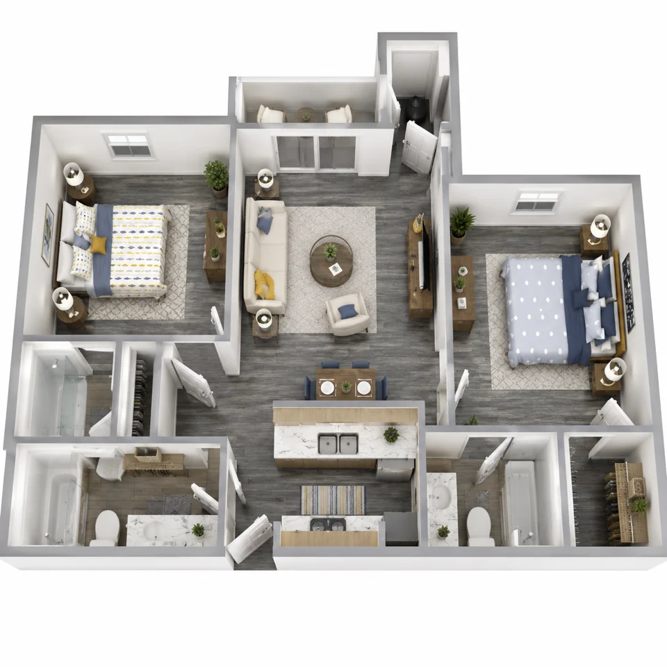 B1 1060 1060 floor plan