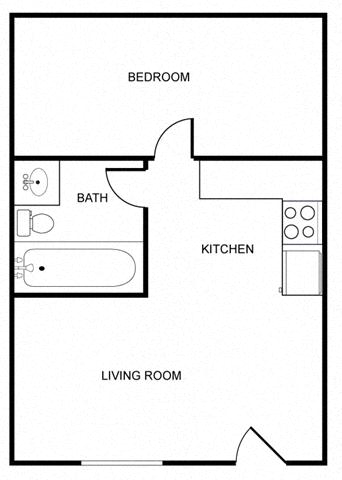 One Bedroom One Bath 529-11 529-11 floor plan