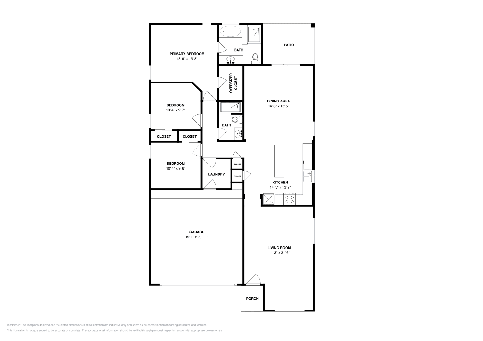 3 bd · 2 ba · 1,465 sqft floor plan
