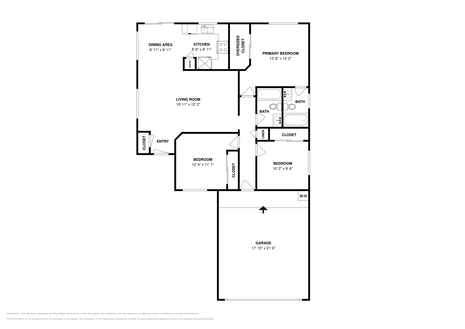 3 bd · 2 ba · 1,138 sqft floor plan