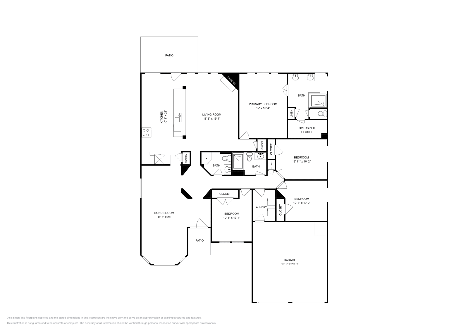 4 bd · 3 ba · 2,090 sqft floor plan