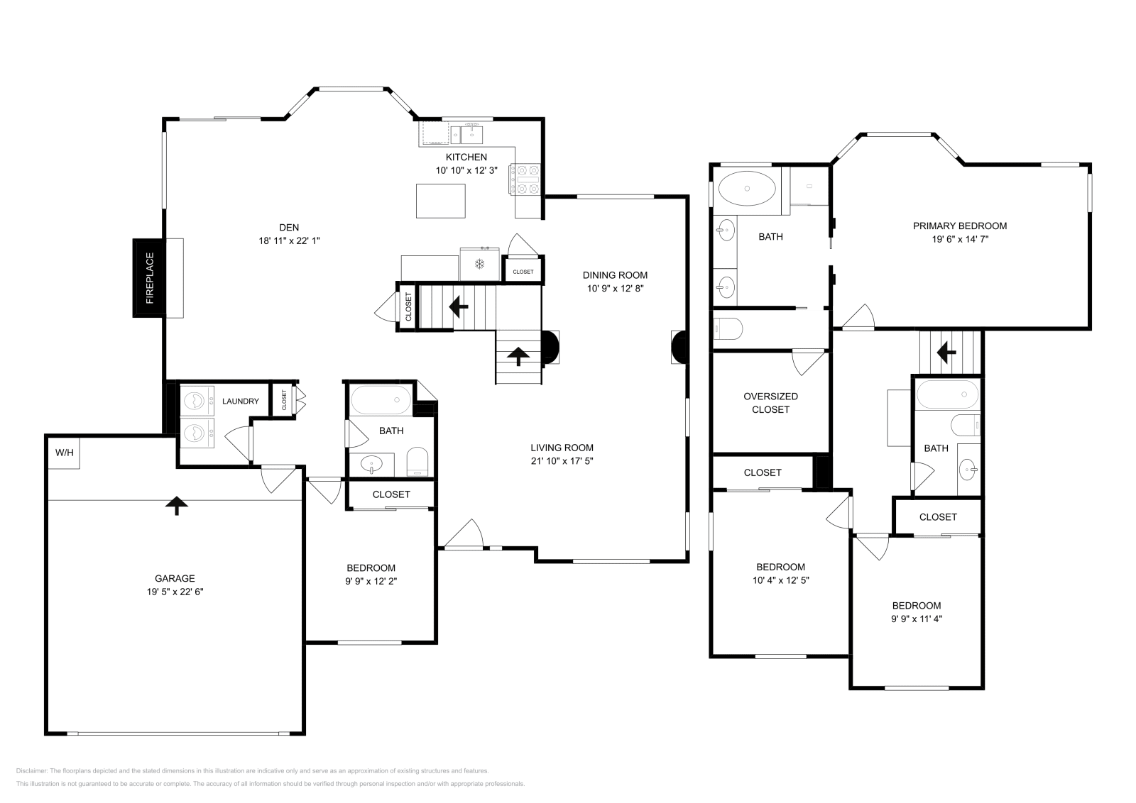 4 Beds • 3 Baths floor plan