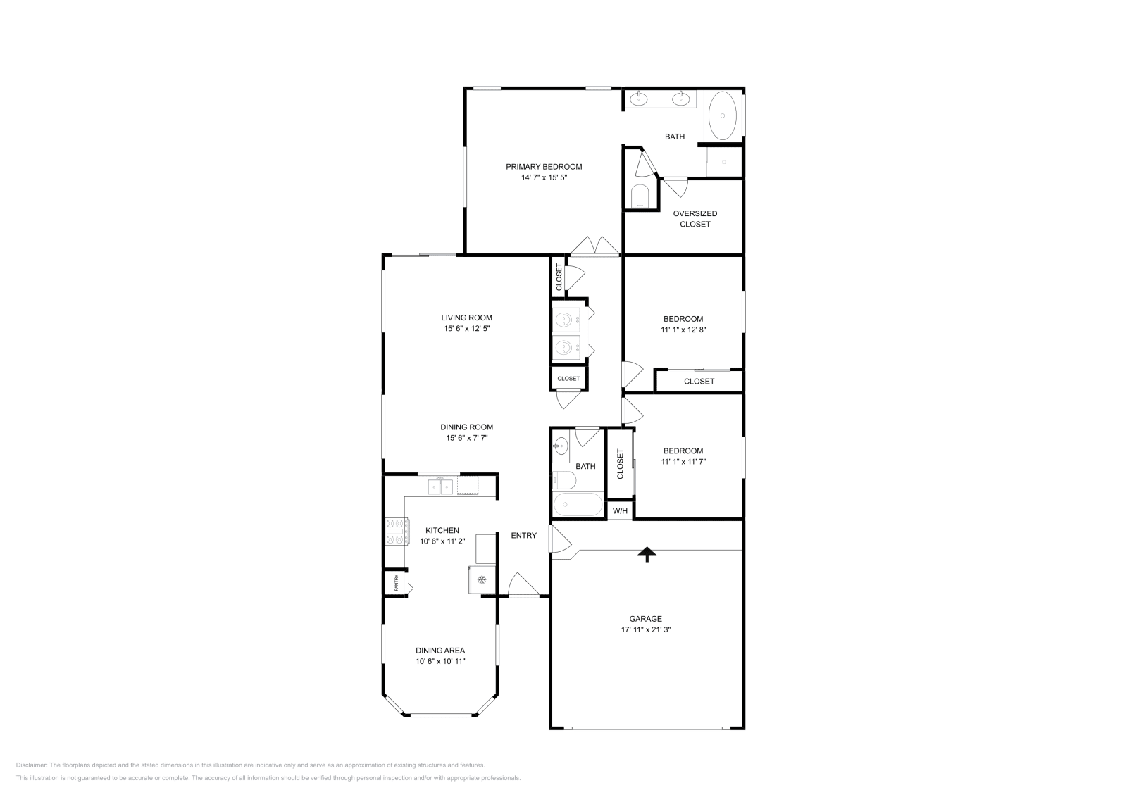 3 bd · 2 ba · 1,547 sqft floor plan