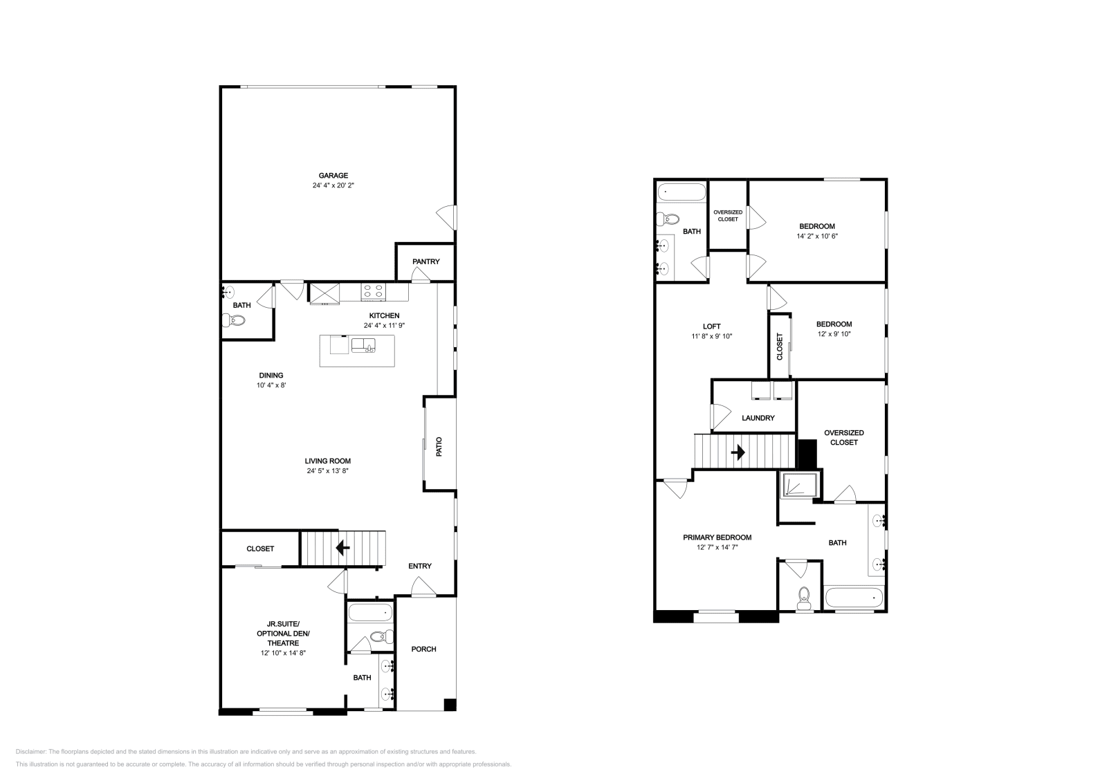 3 Beds • 2 Baths floor plan