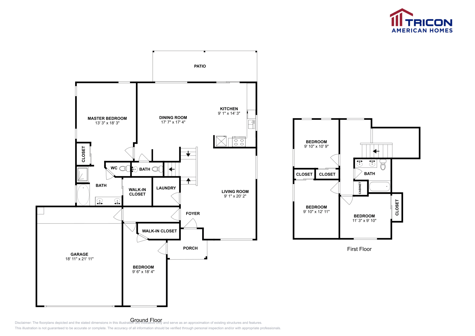 5 Beds • 2 Baths floor plan