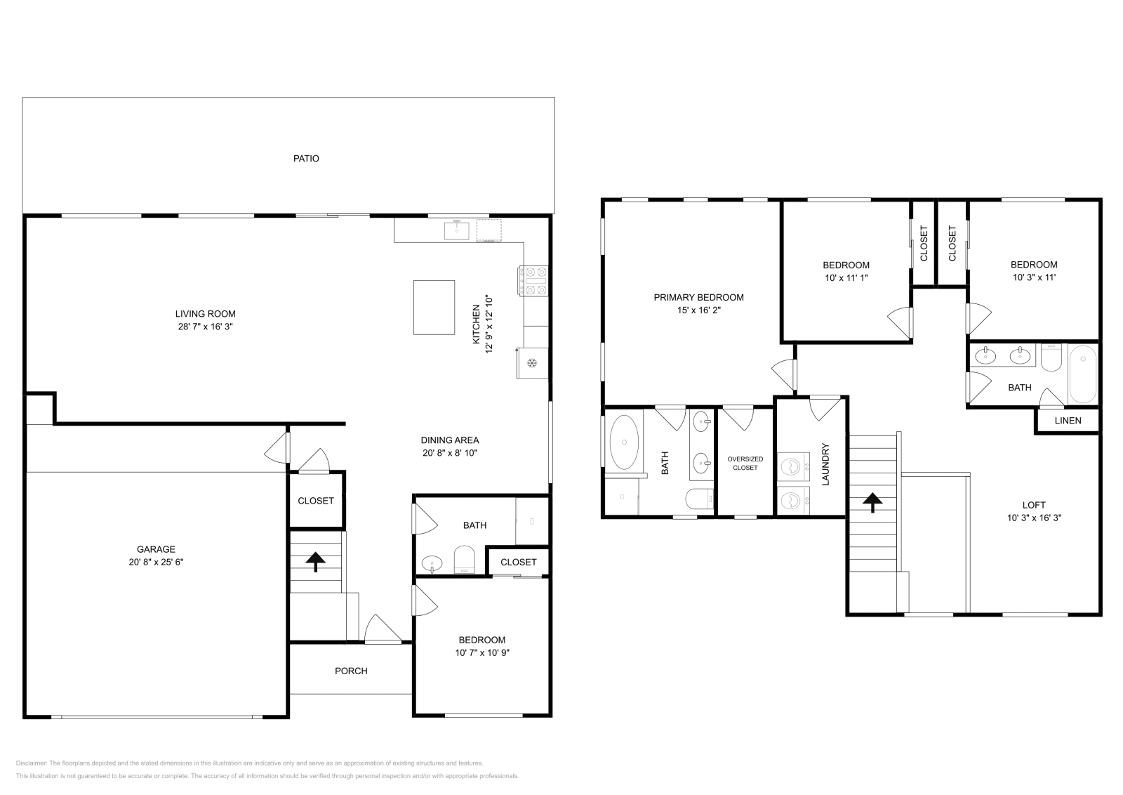 4 bd · 3 ba · 1,953 sqft floor plan