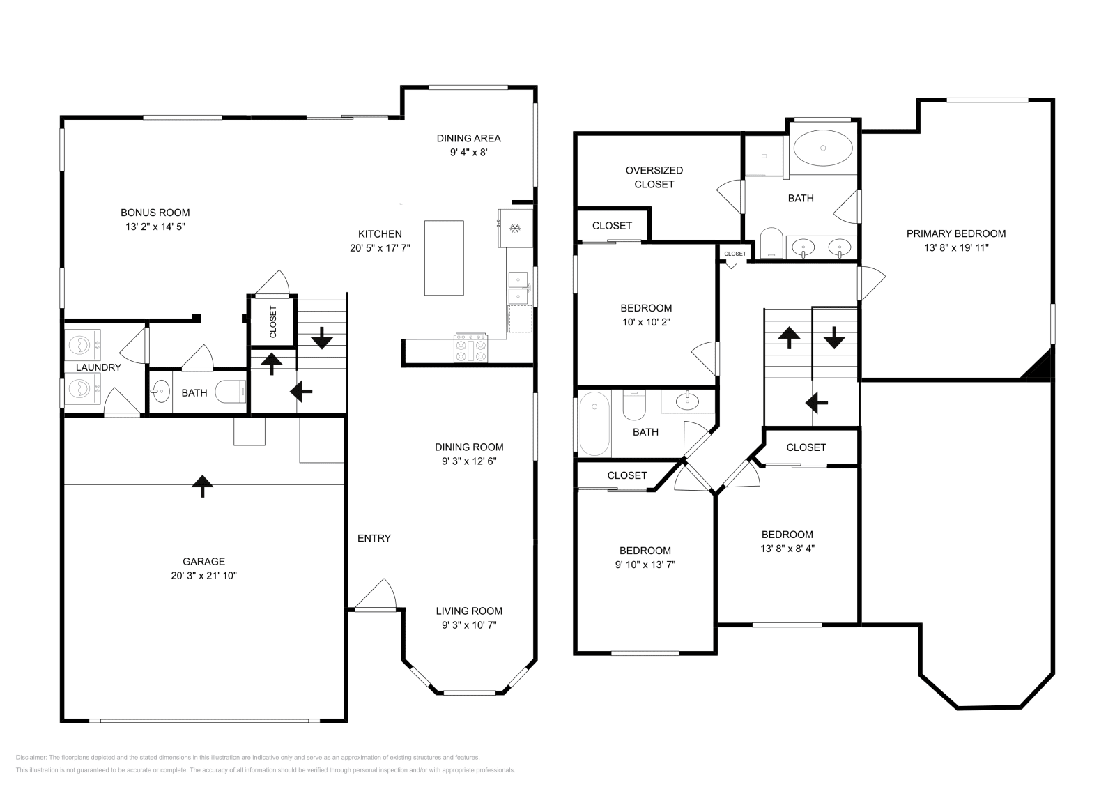4 bd · 2.5 ba · 2,045 sqft floor plan