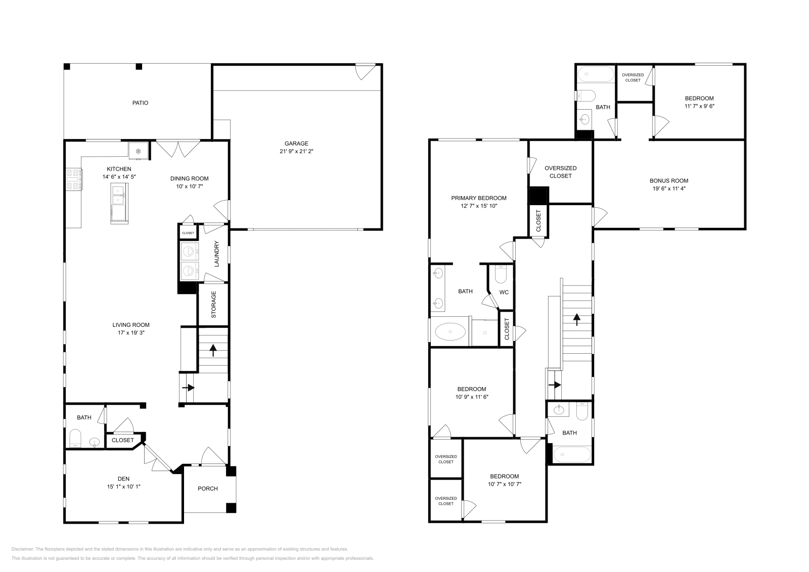 4 Beds • 3 Baths floor plan