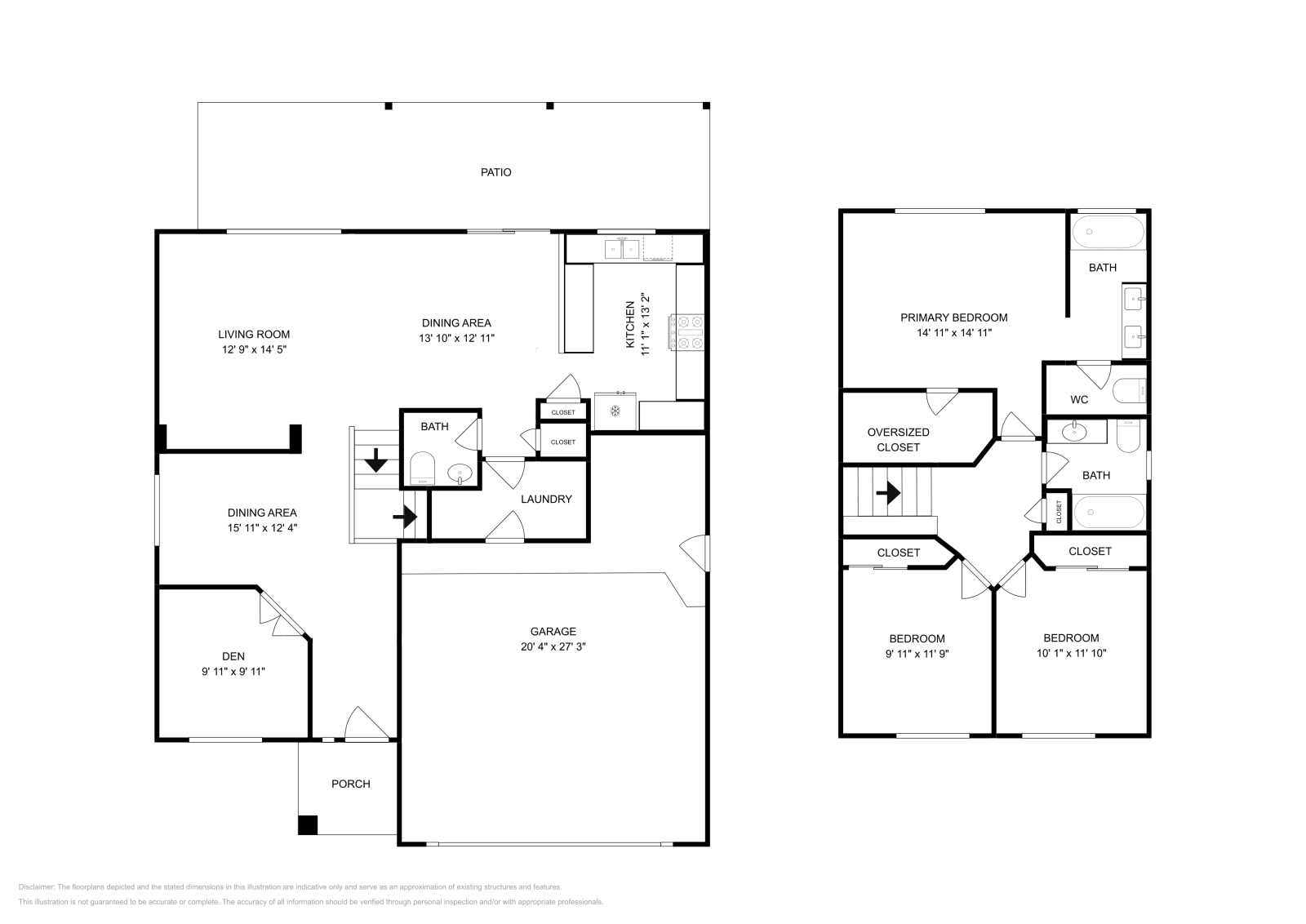 3 bd · 2.5 ba · 1,734 sqft floor plan