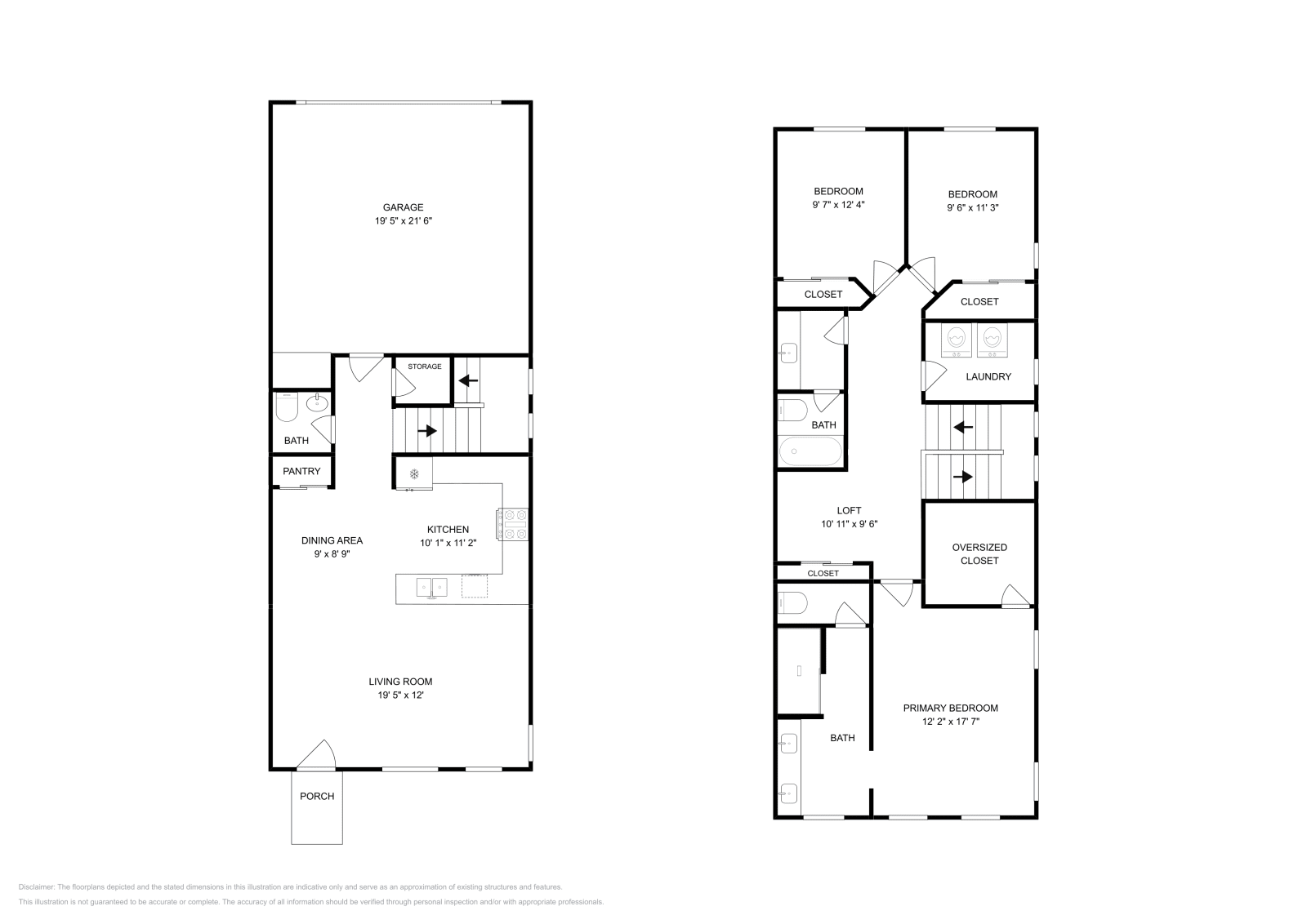 3 Beds • 2 Baths floor plan