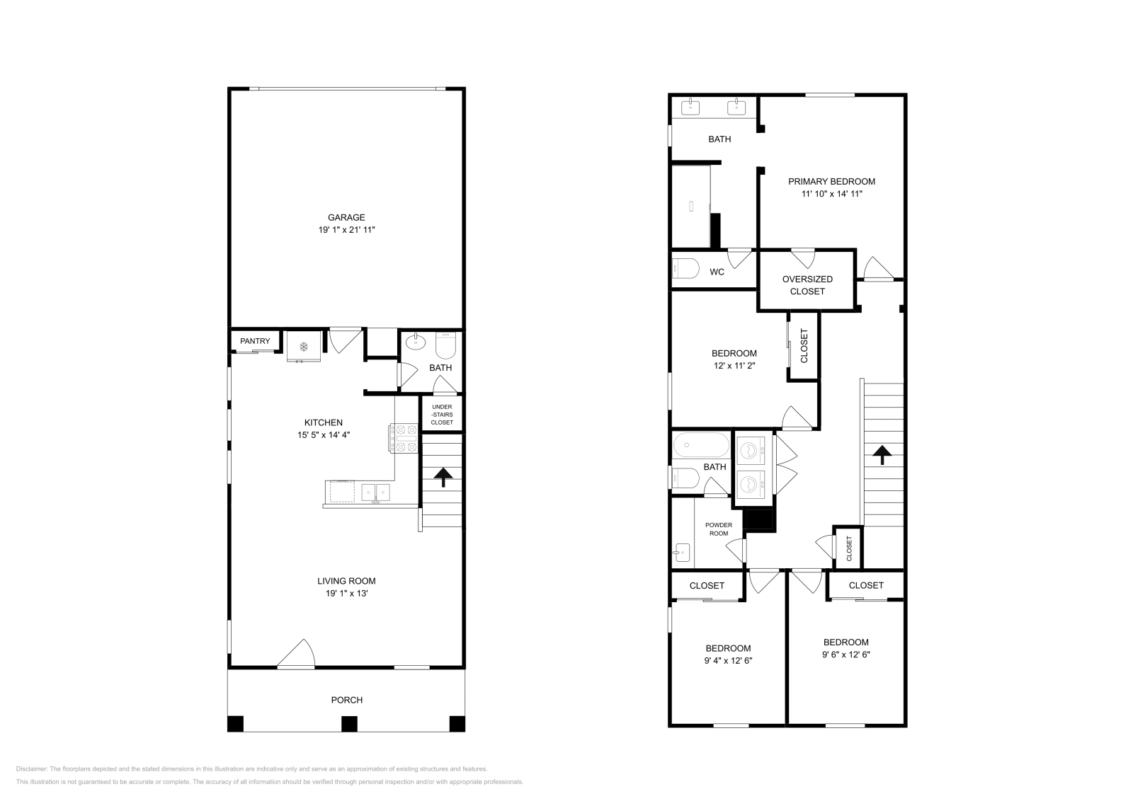 4 Beds • 2 Baths floor plan