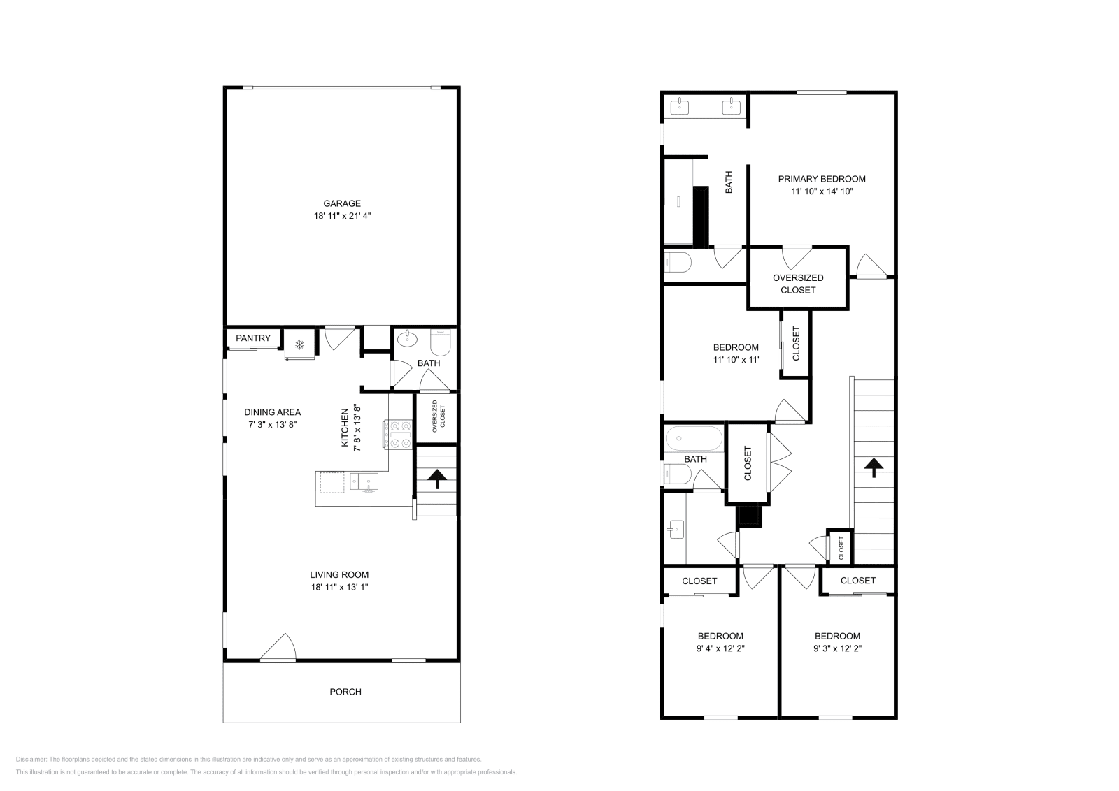4 Beds • 2 Baths floor plan