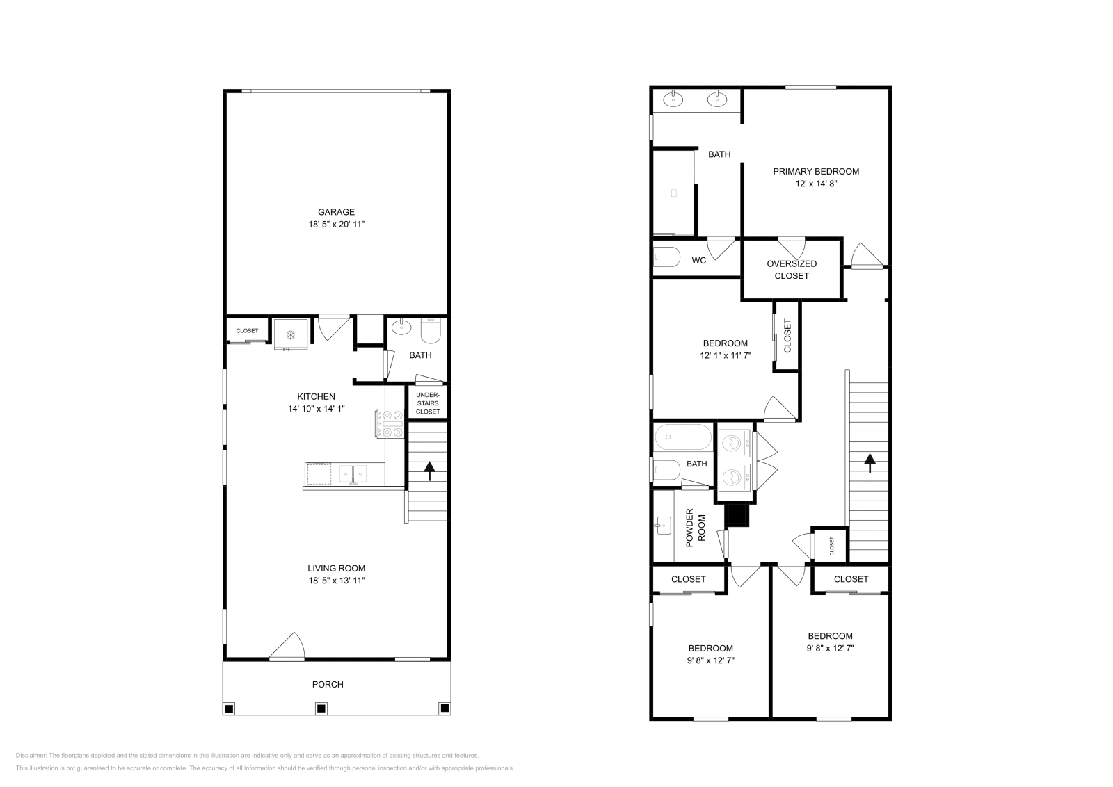4 Beds • 2 Baths floor plan