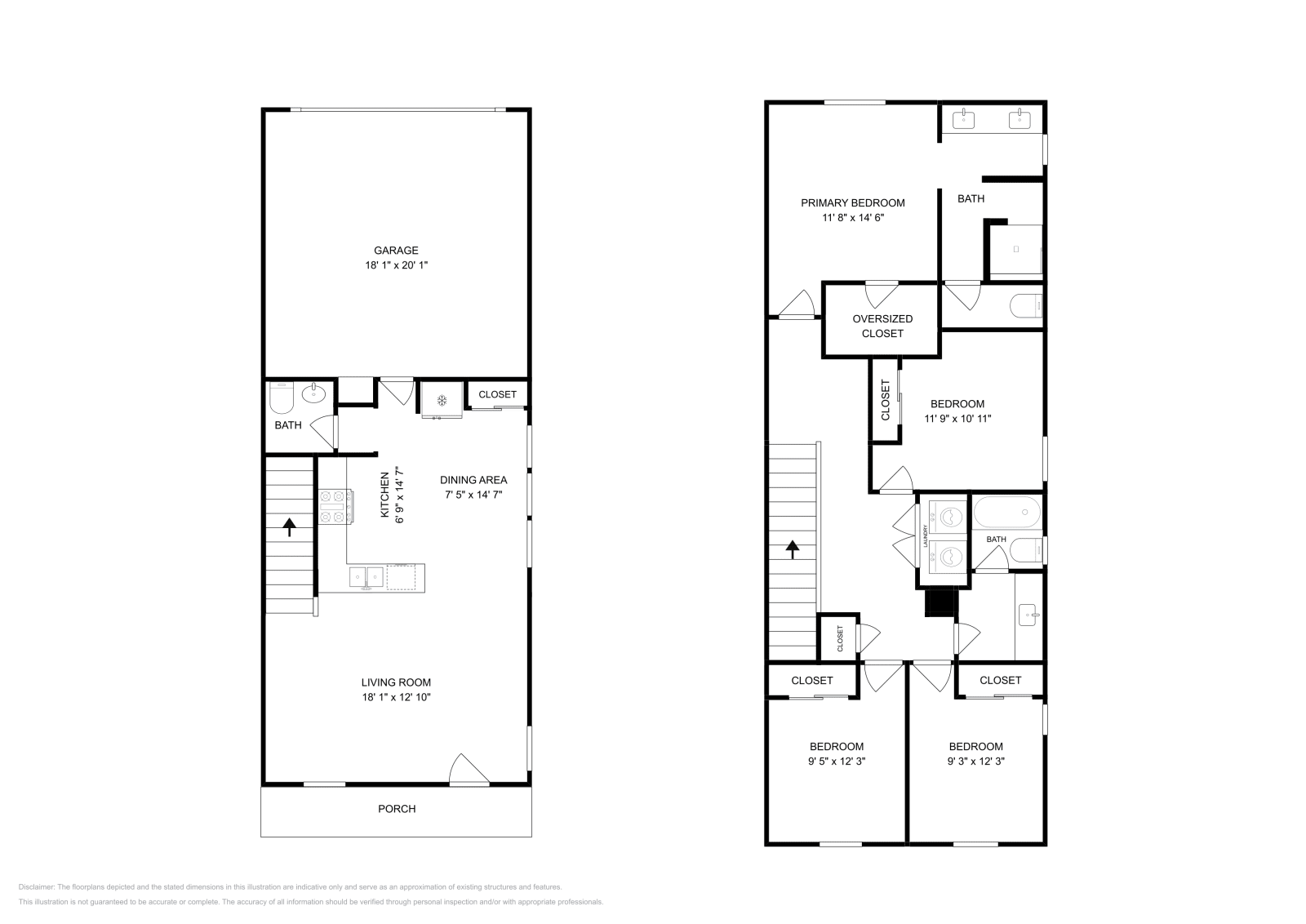 4 Beds • 2 Baths floor plan
