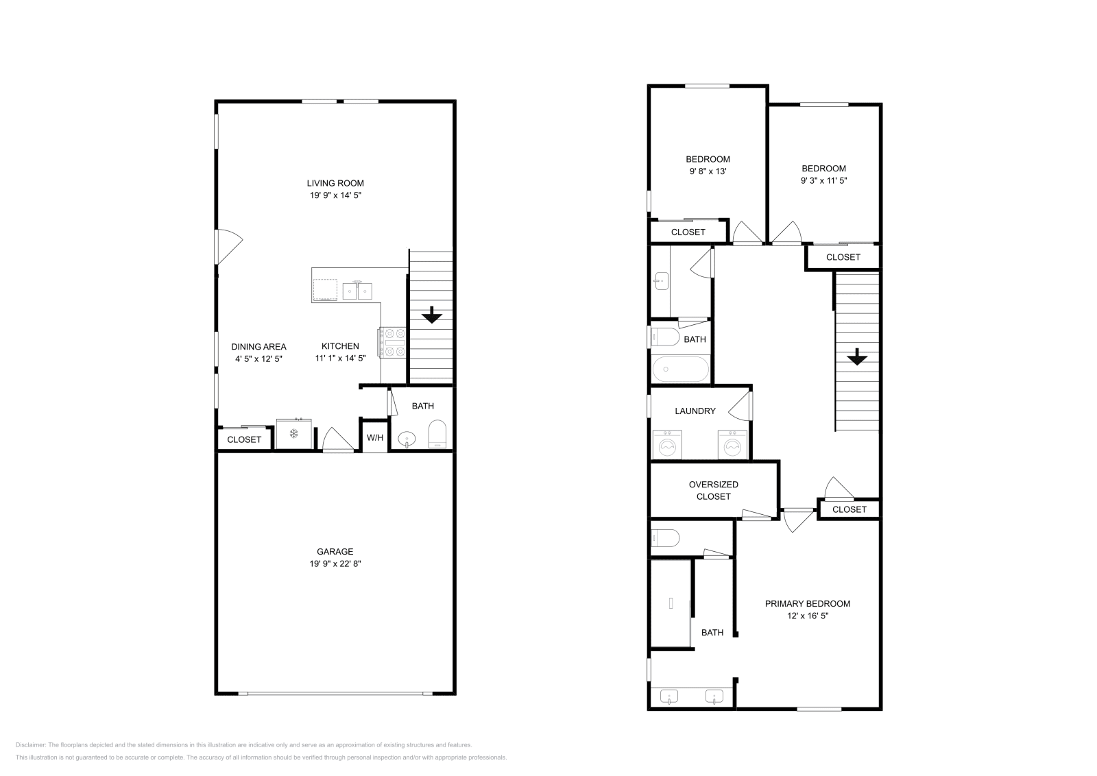3 Beds • 2 Baths floor plan