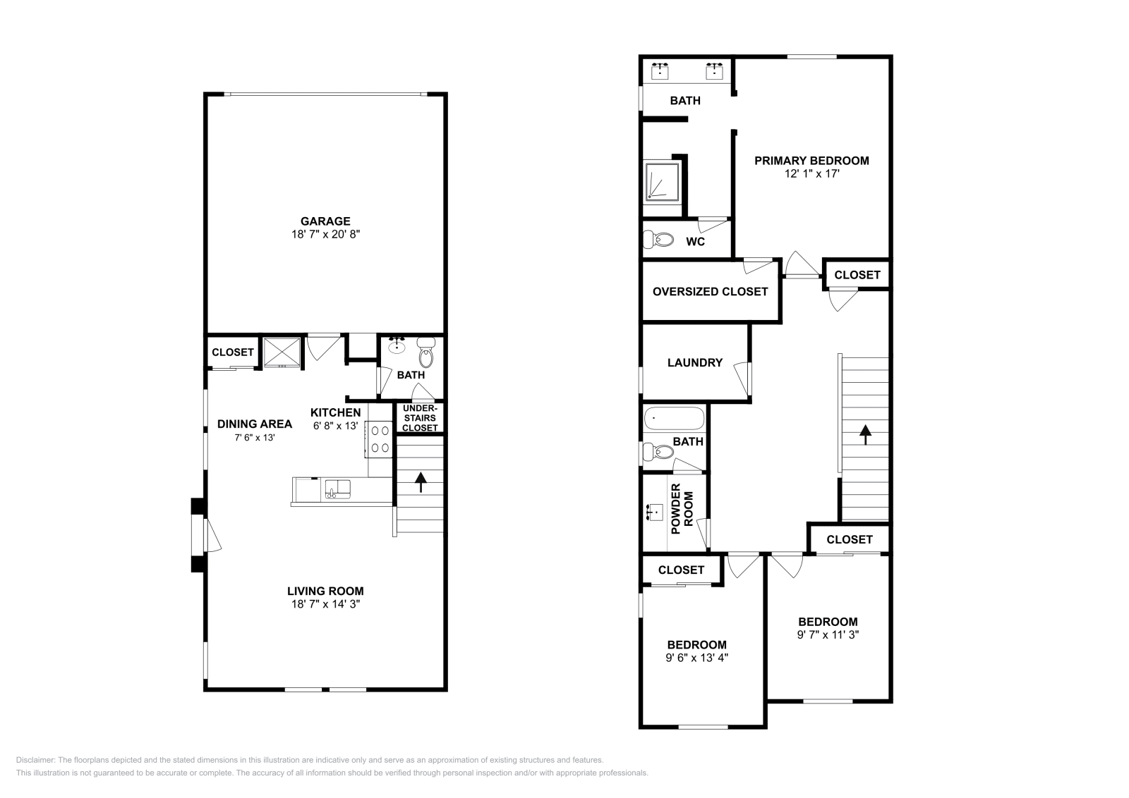 3 Beds • 2 Baths floor plan