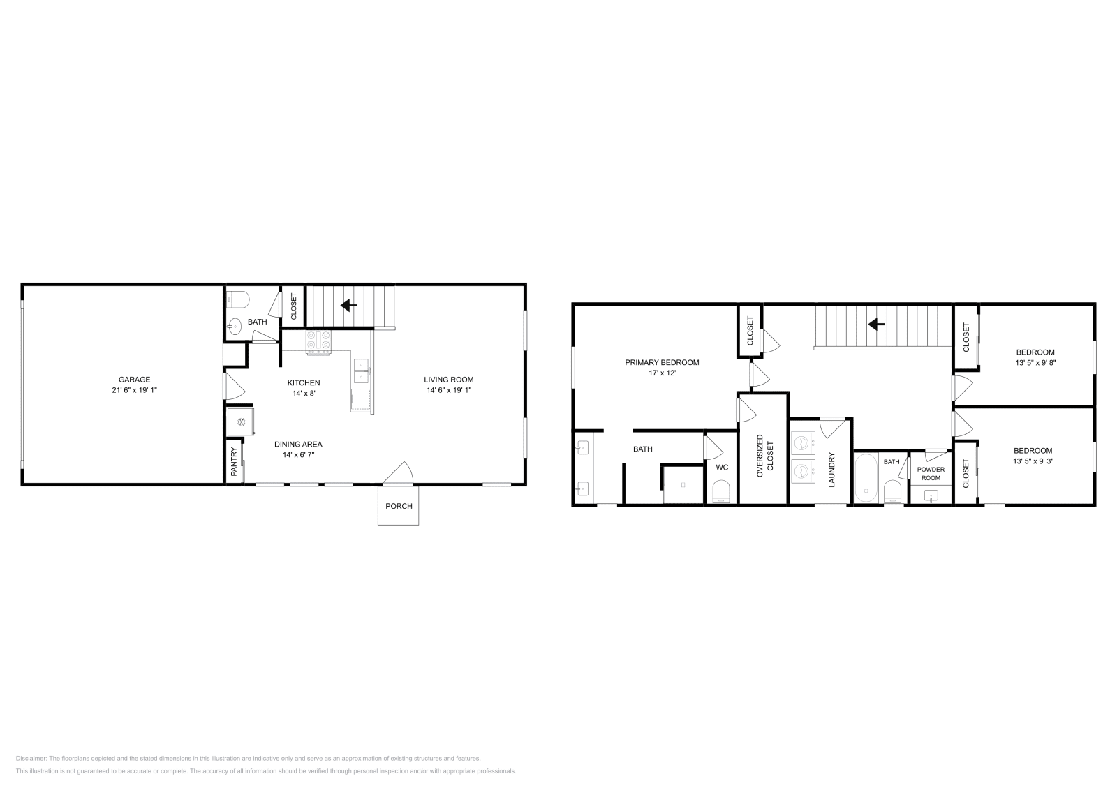 3 Beds • 2 Baths floor plan