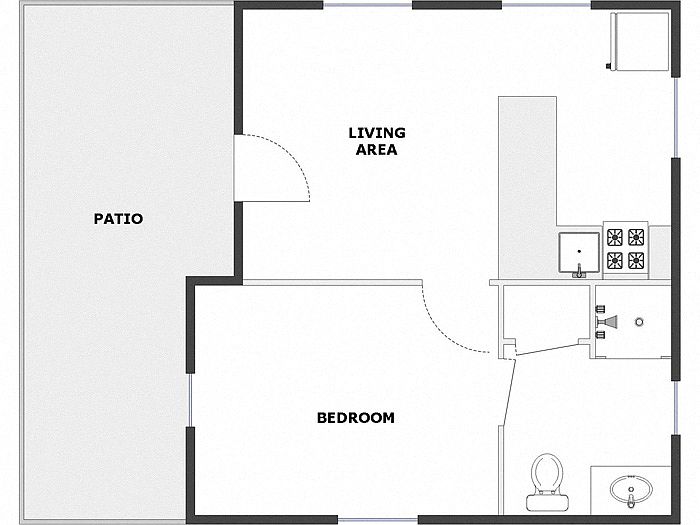 1 Bed / 1 Bath: Type B photo 3