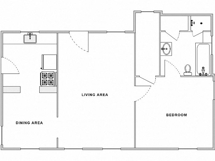 1 Bed / 1 Bath: Type B photo 3