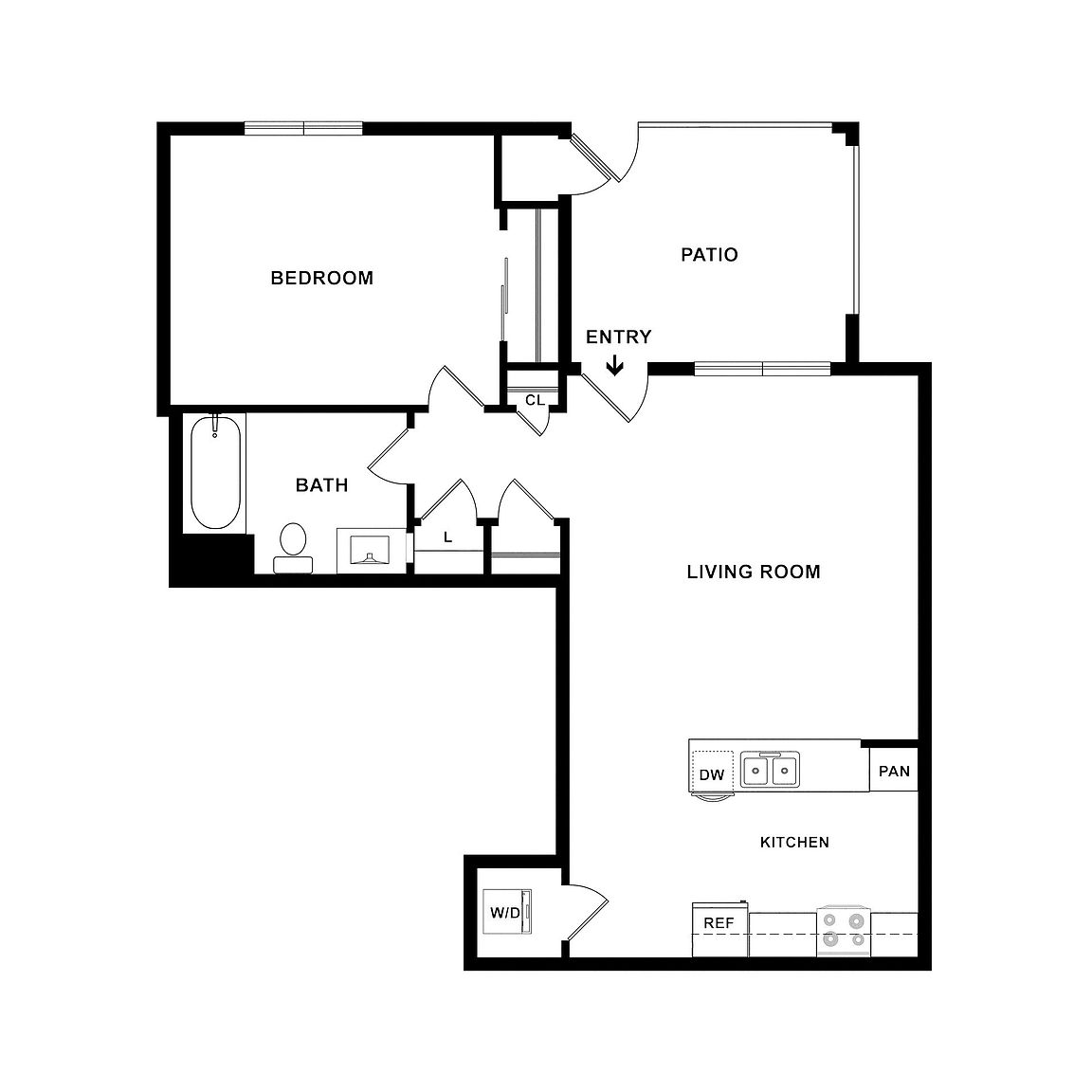 2 beds  2.0 baths (948 sqft) photo 2