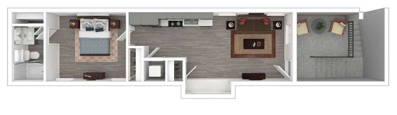 1 beds  1.0 baths (535 sqft) photo 2