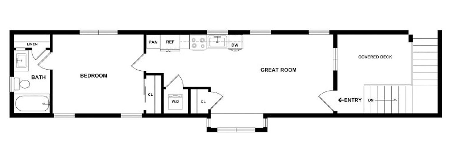 1 beds  1.0 baths (535 sqft) photo 3